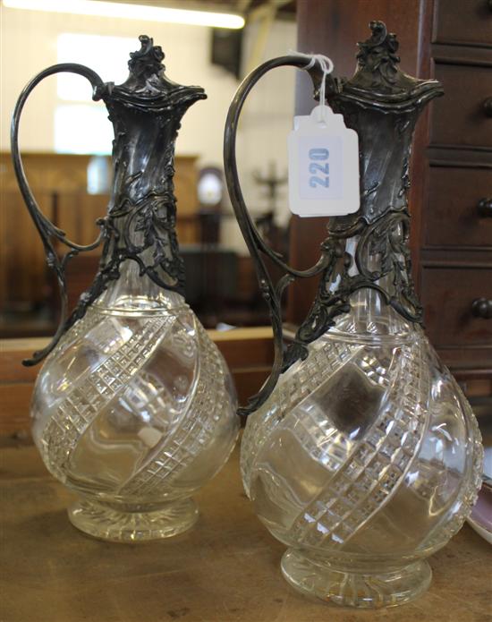 Pair of French decanters